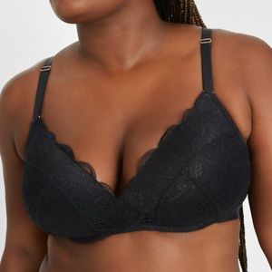 lively lacy wireless push up bra